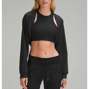 NWT lululemon French Terry Long-Sleeve Shrug Black Size 8